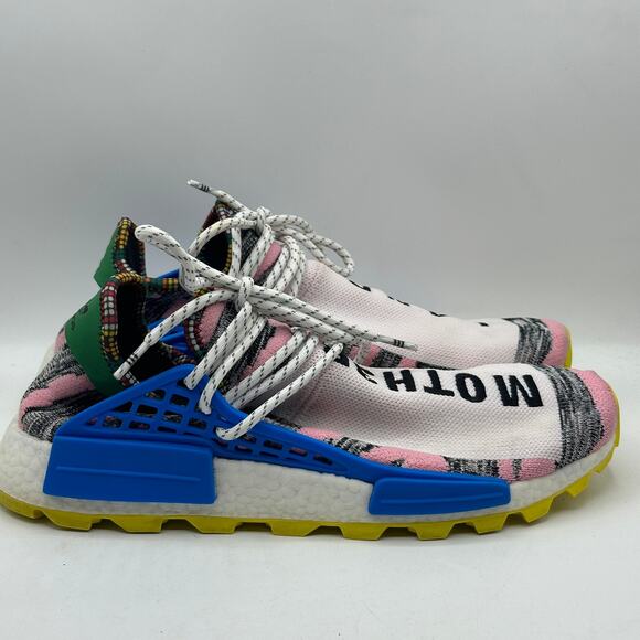 ADIDAS x PHARRELL NMD Human Race Trail Solar Pack Mother Land Sneakers Sz 10.5 - Picture 2 of 7